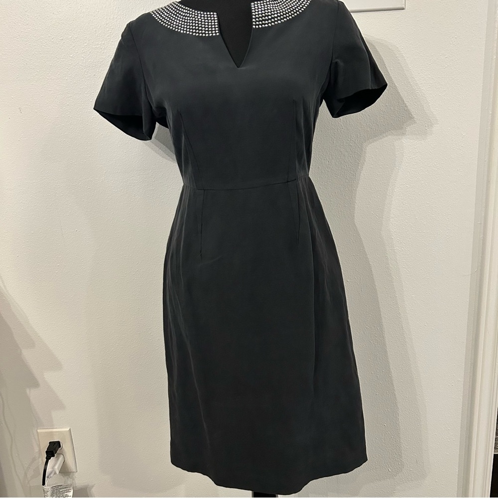 REBECCA TAYLOR Dress Midi Back with Zipper Seams Sleeveless Size 2‎